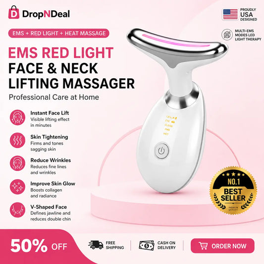 EMS Red Light Face & Neck Lifting Massager