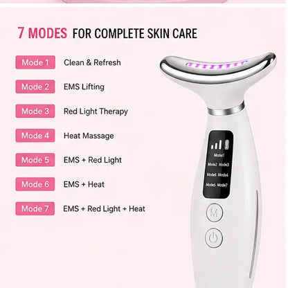 7-Mode LED Face & Neck Lifting Massager